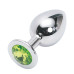 Анальная пробка Anal Jewelry Plug Silver Light Green L