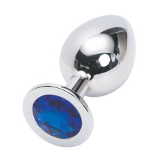 Анальная пробка Anal Jewelry Plug Silver Blue L