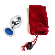 Анальная пробка Anal Jewelry Plug Silver Blue L