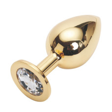 Анальная пробка Anal Jewelry Plug Gold Diamond M