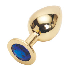 Анальная пробка Anal Jewelry Plug Gold Blue M