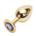 Анальная пробка Anal Jewelry Plug Gold Purple M