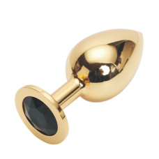 Анальная пробка Anal Jewelry Plug Gold Black M