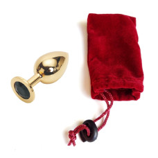 Анальная пробка Anal Jewelry Plug Gold Black M