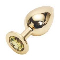 Анальная пробка Anal Jewelry Plug Gold Yellow M