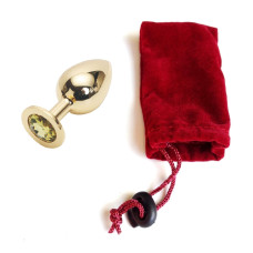 Анальная пробка Anal Jewelry Plug Gold Yellow M
