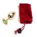 Анальная пробка Anal Jewelry Plug Gold Light Green M