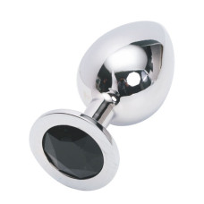 Анальная пробка Anal Jewelry Plug Silver Black M