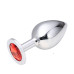 Анальная пробка Anal Jewelry Plug Silver Ruby M