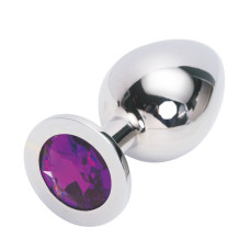 Анальная пробка Anal Jewelry Plug Silver Violet M