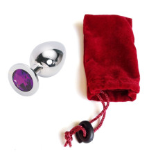 Анальная пробка Anal Jewelry Plug Silver Violet M
