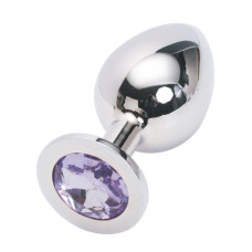 Анальная пробка Anal Jewelry Plug Silver Purple M