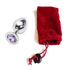 Анальная пробка Anal Jewelry Plug Silver Purple M