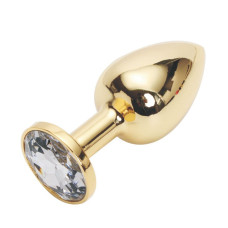 Анальная пробка Anal Jewelry Plug Gold Diamond S