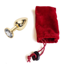 Анальная пробка Anal Jewelry Plug Gold Diamond S