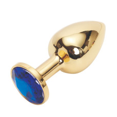 Анальная пробка Anal Jewelry Plug Gold Blue S