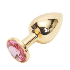 Анальная пробка Anal Jewelry Plug Gold Pink S