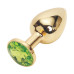 Анальная пробка Anal Jewelry Plug Gold Light Green S
