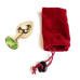 Анальная пробка Anal Jewelry Plug Gold Light Green S