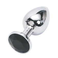 Анальная пробка Anal Jewelry Plug Silver Black S