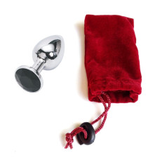 Анальная пробка Anal Jewelry Plug Silver Black S