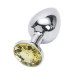 Анальная пробка Anal Jewelry Plug Silver Yellow S