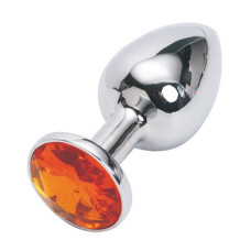 Анальная пробка Anal Jewelry Plug Silver Orange S