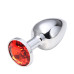 Анальная пробка Anal Jewelry Plug Silver Ruby S