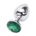 Анальная пробка Anal Jewelry Plug Silver Green S