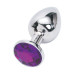 Анальная пробка Anal Jewelry Plug Silver Violet S