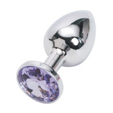 Анальная пробка Anal Jewelry Plug Silver Purple S