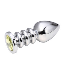 Анальная пробка Silver Relief Yellow L