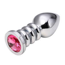 Анальная пробка Silver Relief Fuchsia L