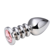 Анальная пробка Silver Relief Pink L