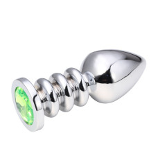 Анальная пробка Silver Relief Light Green L