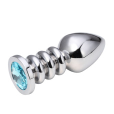 Анальная пробка Silver Relief Light Blue L