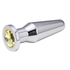 Анальная пробка Anal Plug Silver Yellow L