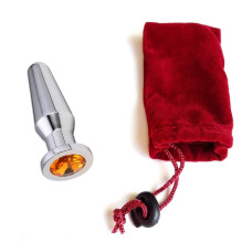 Анальная пробка Anal Plug Silver Orange L