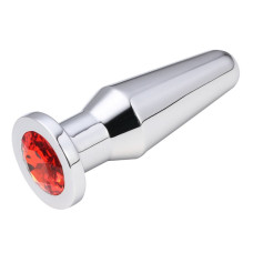 Анальная пробка Anal Plug Silver Ruby L