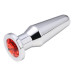 Анальная пробка Anal Plug Silver Ruby L