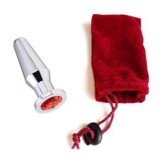 Анальная пробка Anal Plug Silver Ruby L