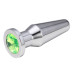 Анальная пробка Anal Plug Silver Light Green L