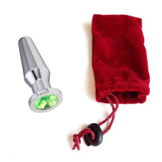 Анальная пробка Anal Plug Silver Light Green L