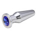 Анальная пробка Anal Plug Silver Blue L