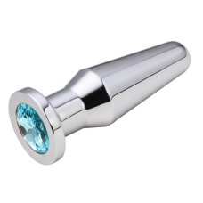 Анальная пробка Anal Plug Silver Light Blue L