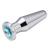 Анальная пробка Anal Plug Silver Light Blue L