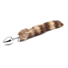 Анальная пробка с хвостиком Anal Plug Tail Silver M
