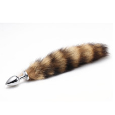 Анальная пробка с хвостиком Anal Plug Tail Silver S