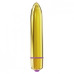 Золотистая вибропуля X-Basic Bullet Long Lovetoy с 10 режимами вибрации