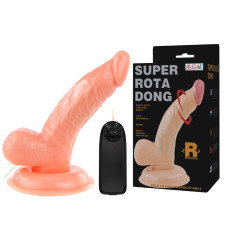 Ротатор с мошонкой и присоской Super Rota Dong 15 см